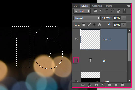 Number Candles Text Effect step 2