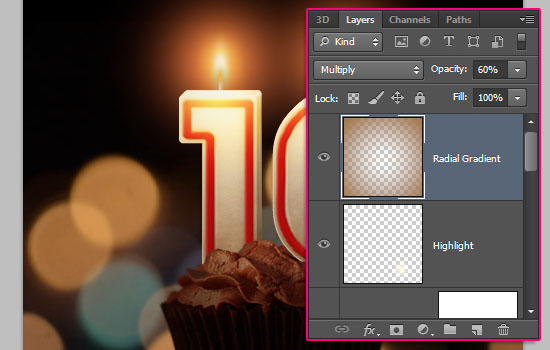 Number Candles Text Effect step 23