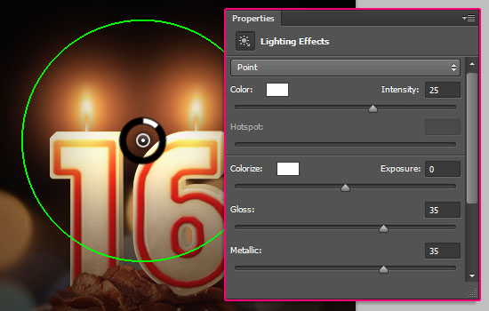 Number Candles Text Effect step 24