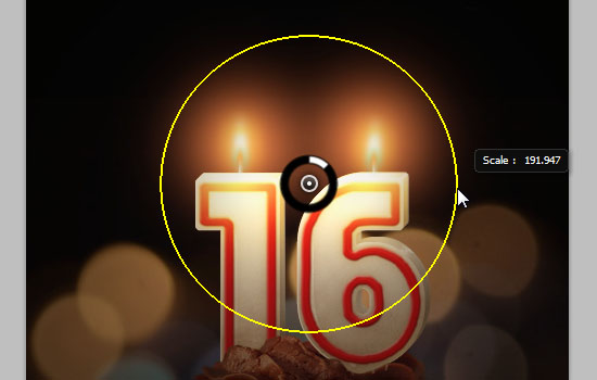 Number Candles Text Effect step 24