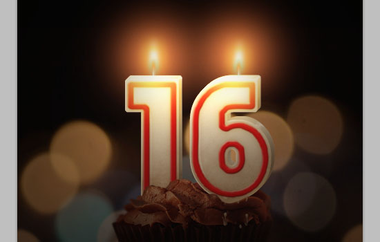 Number Candles Text Effect step 24