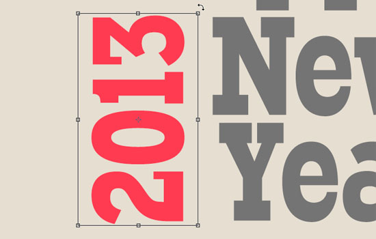 Simple New Year Typographic Poster Text Effect step 3