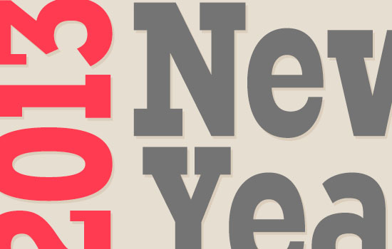 Simple New Year Typographic Poster Text Effect step 4