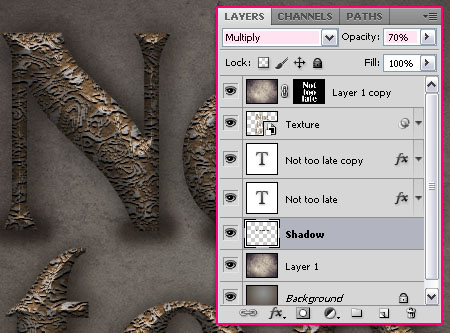 Old Decorated Metal Text Effect step 5