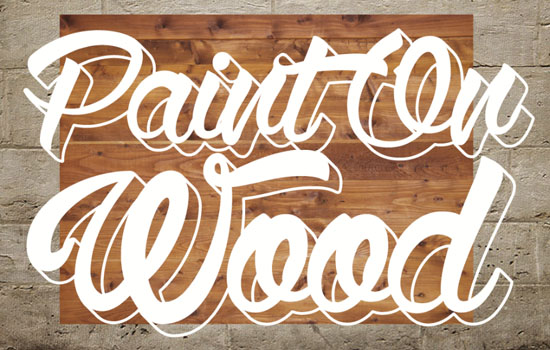 Paint On Wood Text Effect step 3