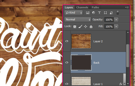 Paint On Wood Text Effect step 4