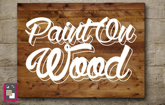 Paint On Wood Text Effect step 5