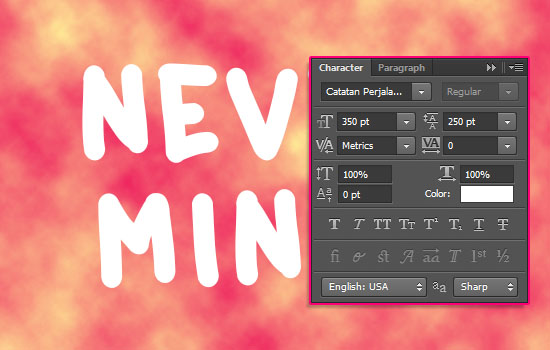 Paint Outliner Text Effect step 1