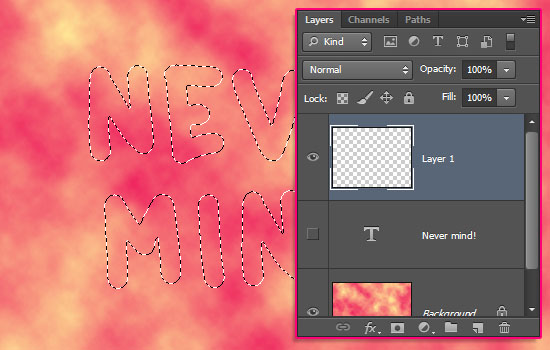 Paint Outliner Text Effect step 1