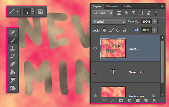 Paint Outliner Text Effect step 2