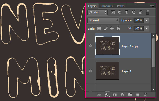 Paint Outliner Text Effect step 3