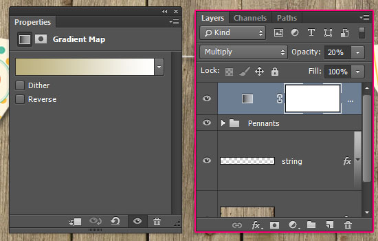 Pennant Banner Text Effect step 7