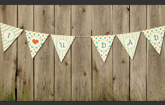 Pennant Banner Text Effect step 8