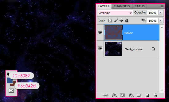 Retro Space Text Effect step 1