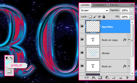 Retro Space Text Effect step 5
