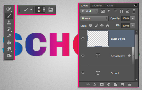 Retro Prism Sticker Text Effect step 3