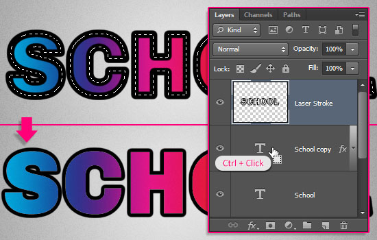 Retro Prism Sticker Text Effect step 3