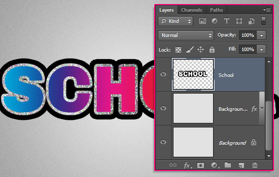 Retro Prism Sticker Text Effect step 5