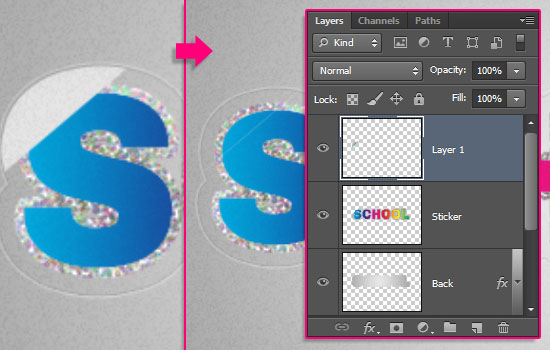 Retro Prism Sticker Text Effect step 8