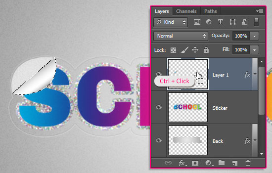 Retro Prism Sticker Text Effect step 9