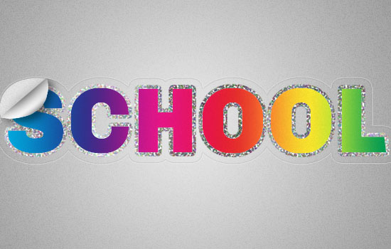 Retro Prism Sticker Text Effect step 9