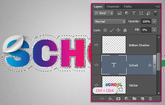 Retro Prism Sticker Text Effect step 10