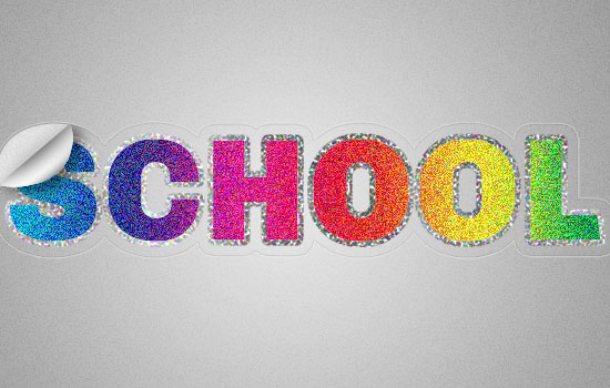 Retro Prism Sticker Text Effect step 10