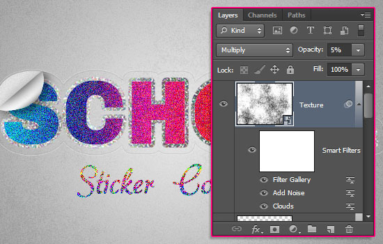 Retro Prism Sticker Text Effect step 12