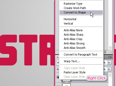 Sharp Fold Text Effect step 1