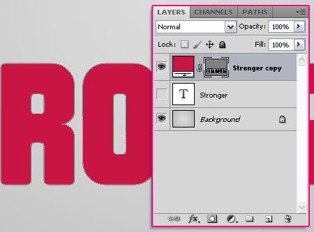 Sharp Fold Text Effect step 1