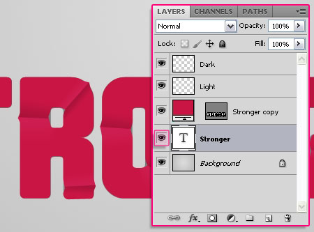 Sharp Fold Text Effect step 5