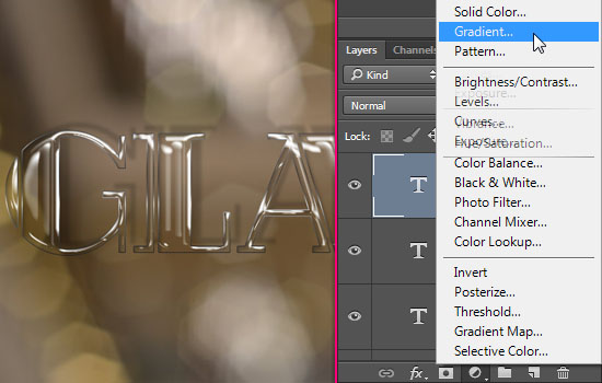 Shiny Glass Text Effect step 6