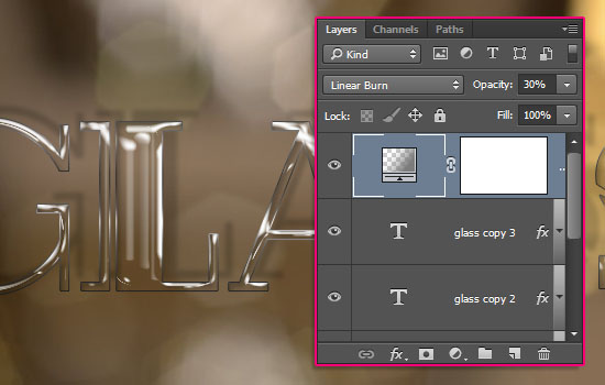Shiny Glass Text Effect step 6