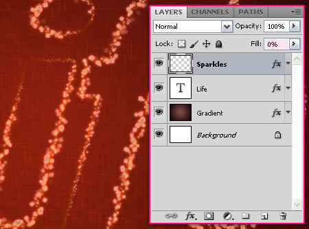 Shiny Sparkles Text Effect step 3