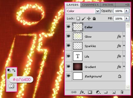 Shiny Sparkles Text Effect step 5