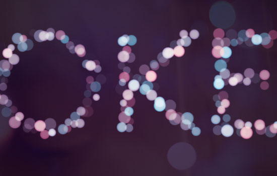 Simple Bokeh Text Effect step 4