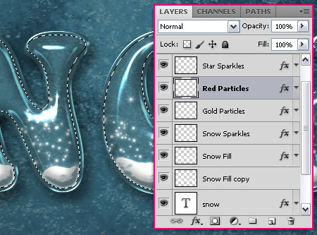 Snow Globe Text Effect step 7