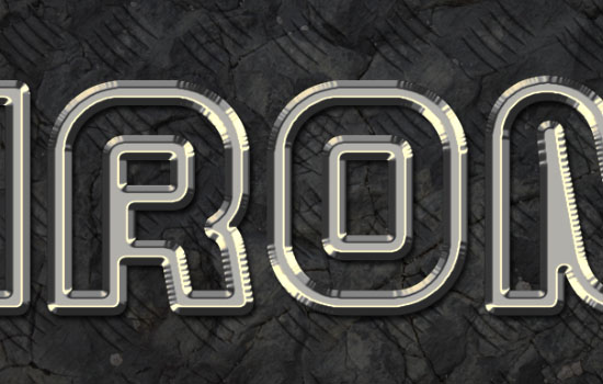 Sparkling Iron Text Effect step 4