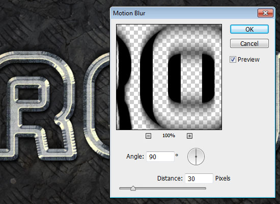 Sparkling Iron Text Effect step 5