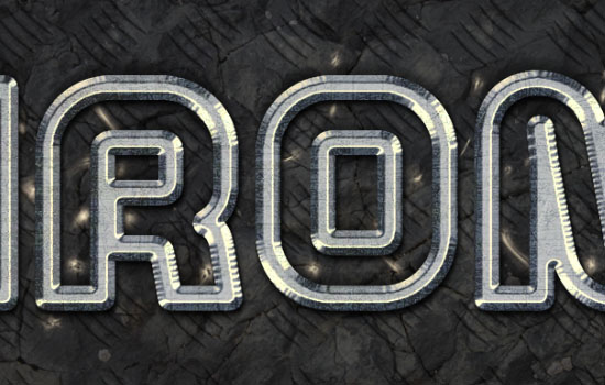 Sparkling Iron Text Effect step 8