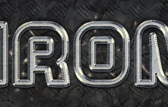 Sparkling Iron Text Effect step 10