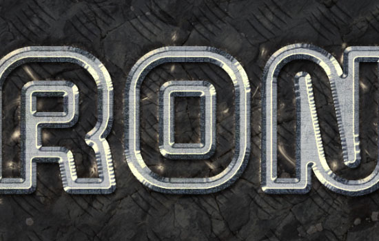 Sparkling Iron Text Effect step 10