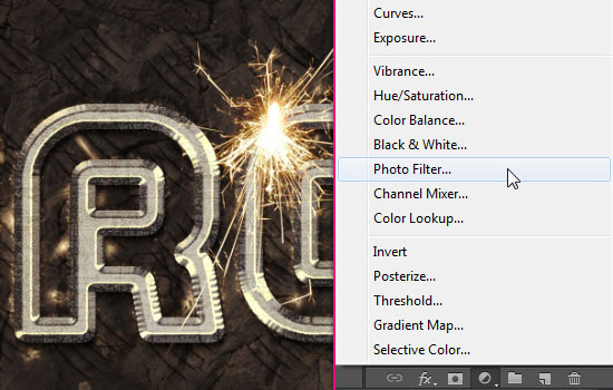 Sparkling Iron Text Effect step 12