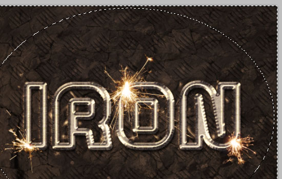 Sparkling Iron Text Effect step 13