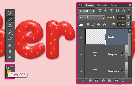 Strawberry Text Effect step 6