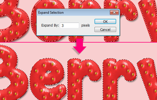 Strawberry Text Effect step 9