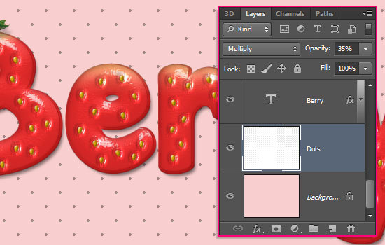 Strawberry Text Effect step 13