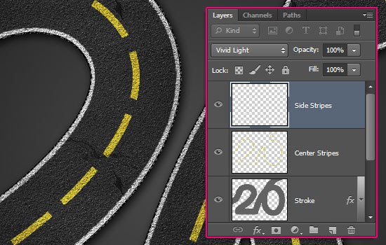 Striped Road Inspired Text Effect step 6