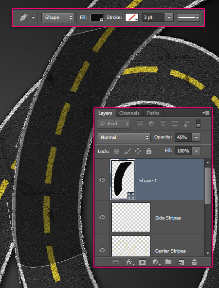 Striped Road Inspired Text Effect step 8