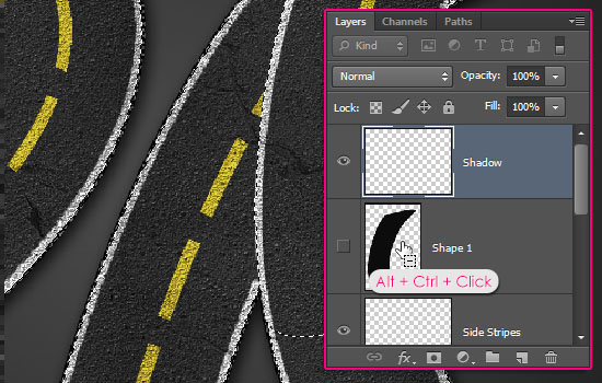 Striped Road Inspired Text Effect step 8